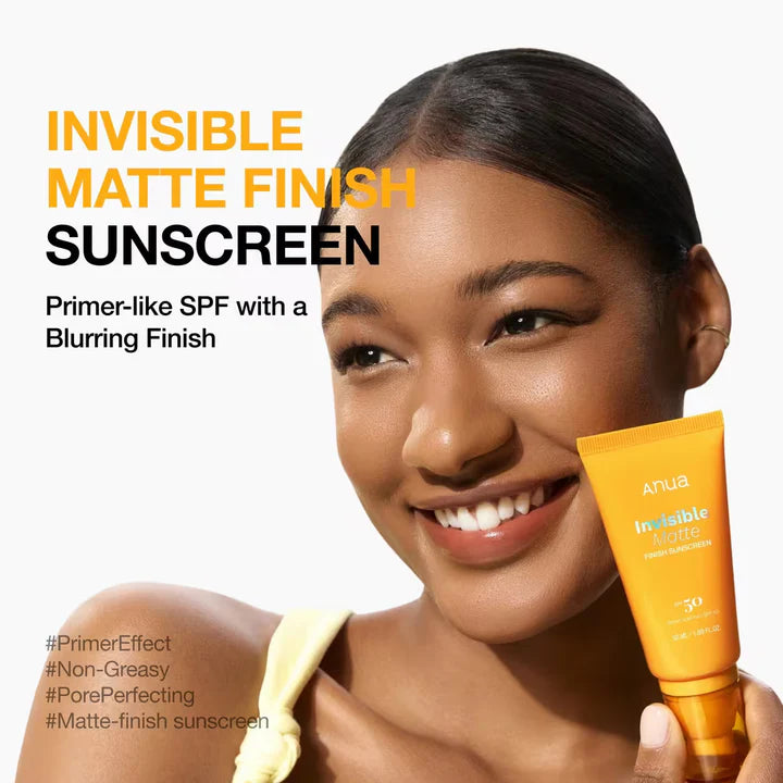 Anua invisible matte finish sun cream