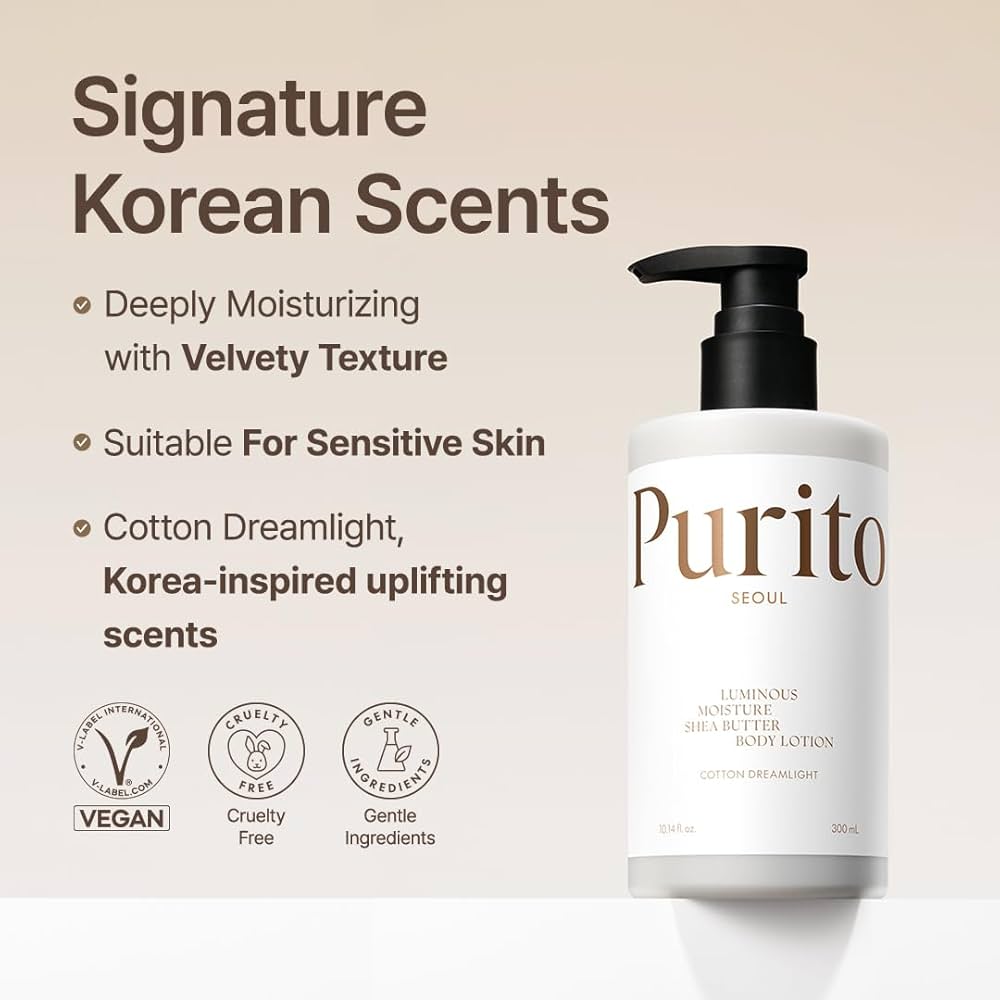 purito luminous moisture shea butter (lait de corps)