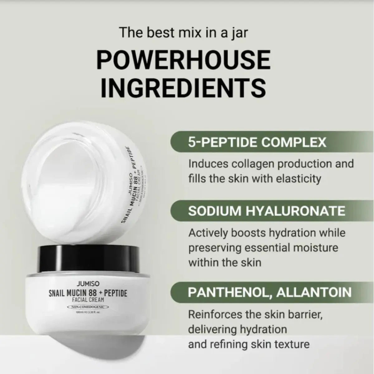 JUMISO Snail Mucin 88 + Peptide Cream 100mL