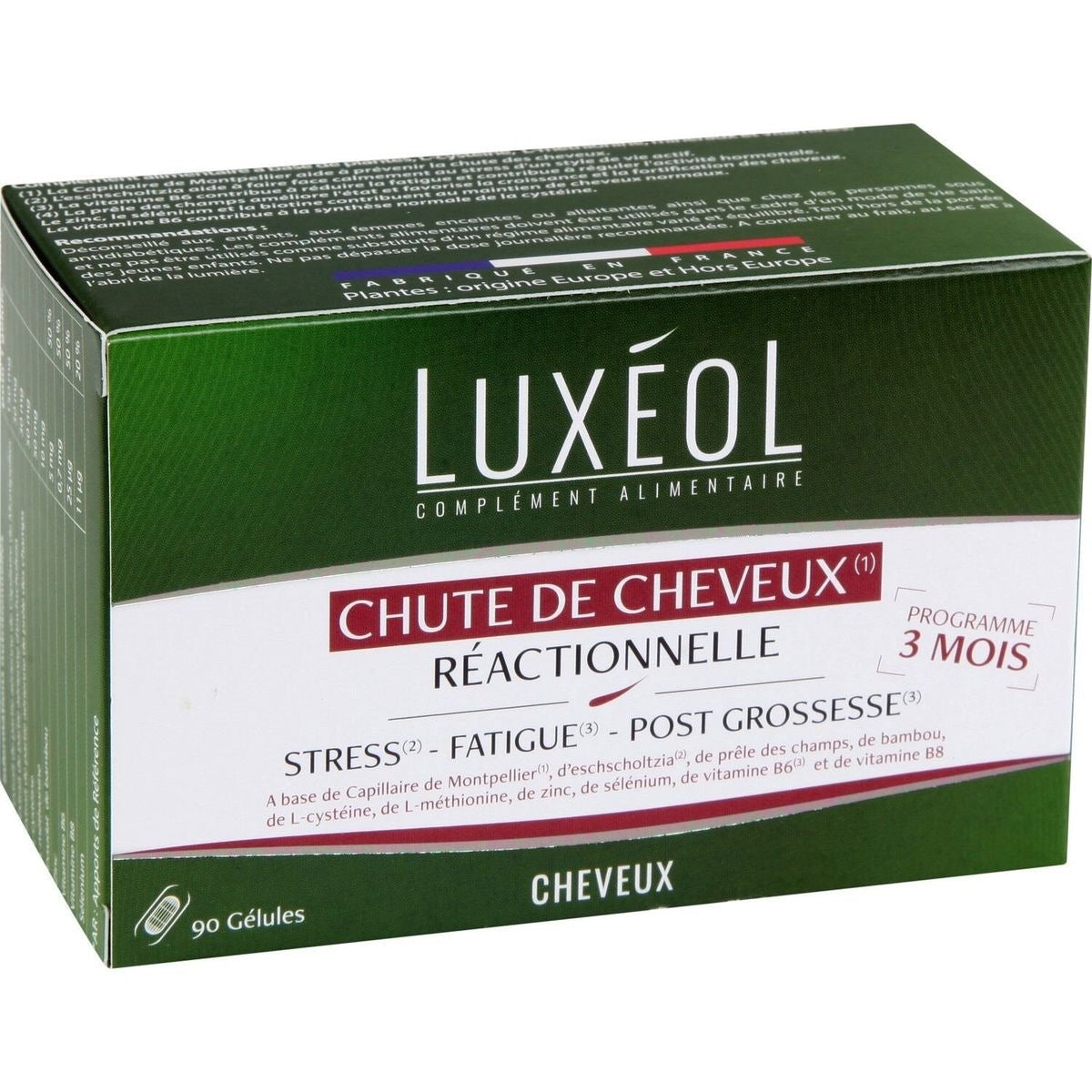 luxeol anti chute 3mois 90 gelules