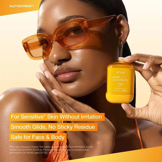 Anua Glow Stick Invisible Finish Sunscreen Spf50+ 18g